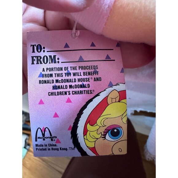 McDonalds Baby Miss Piggy Plush Muppet Babies Edition Collectible Christmas 80s - Picture 6 of 7